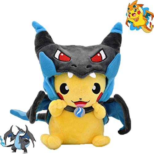 HUANYINGNI Pokemon Plush Doll,Pokemon Plush Pikachu,Pokemon Plush Charizard,Pokemon Doll,Cross-Dressed Pikachu Plush Toy,Super Soft Plush Toy,Gifts for Fans and Children