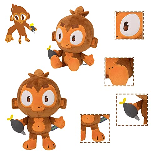 HUIO 6.2in ​​Dart Monkey Plush, Lindo Juguete de Peluche Bloons Regalo para niños y fanáticos (1 Piezas)