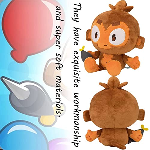 HUIO 6.2in ​​Dart Monkey Plush, Lindo Juguete de Peluche Bloons Regalo para niños y fanáticos (1 Piezas)