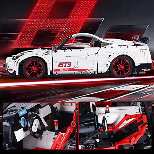 HYZH Coche deportivo 13172 de Technik Racing para Nissan GTR, 3358, bloques de construcción grandes, tecnología MOC, piezas de construcción, compatible con Lego Technic