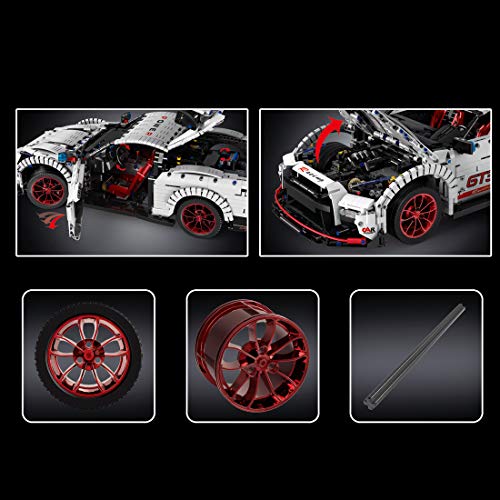 HYZH Coche deportivo 13172 de Technik Racing para Nissan GTR, 3358, bloques de construcción grandes, tecnología MOC, piezas de construcción, compatible con Lego Technic