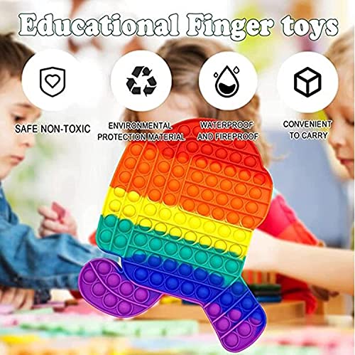 iCOOLIO Pop it among us xxl, Popit Fidget Toys, Popet Figetttoys, Poppet Antistress Toys, Poppit Grande Fitgetoys, Poppitz Gigen Game, Popets amongus, Fitschetoys, Push Pop Bubble Figet