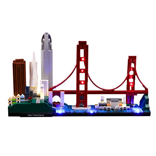 icuanuty Kit de Iluminación LED para Lego 21043, Kit de Luces Compatible con Lego Architecture San Francisco (No Incluye Modelo Lego)