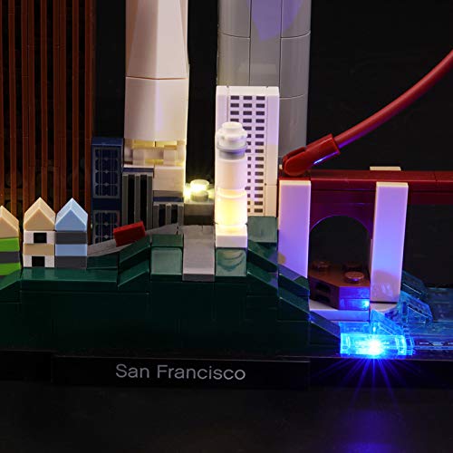 icuanuty Kit de Iluminación LED para Lego 21043, Kit de Luces Compatible con Lego Architecture San Francisco (No Incluye Modelo Lego)