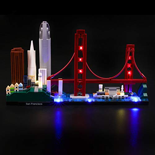 icuanuty Kit de Iluminación LED para Lego 21043, Kit de Luces Compatible con Lego Architecture San Francisco (No Incluye Modelo Lego)