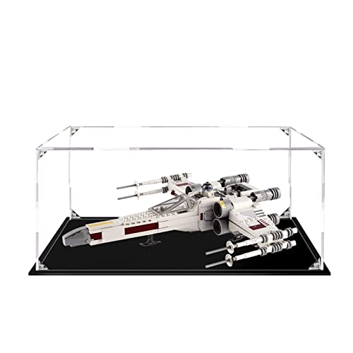 icuanuty Vitrina de Acrílico para Lego 75301 Caza ala-X de Luke Skywalker, Display Case Vitrinas para Colecciones Modelismo (Solo Vitrina)