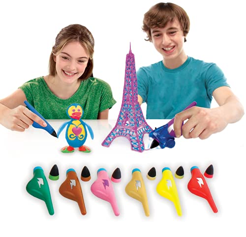 IDO3D ULTRA-IDO3D Ultra-Juego de 8 bolígrafos-Animales del zoológico y Puntos de Referencia, Multicolor (Flair Leisure Products DD002000)