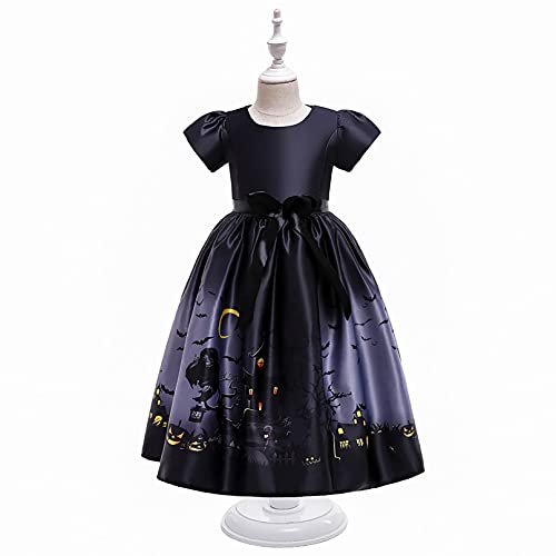 iiniim Disfraz Bruja Vampiresa Payaso Niña Costume Vestido Princesa con Lazada Tutú Ropa de Fiesta Tul Carnaval Halloween Cosplay Party Actuación 2-12 Años Tipo B 3-4 años