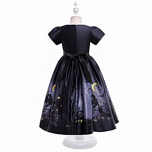 iiniim Disfraz Bruja Vampiresa Payaso Niña Costume Vestido Princesa con Lazada Tutú Ropa de Fiesta Tul Carnaval Halloween Cosplay Party Actuación 2-12 Años Tipo B 3-4 años