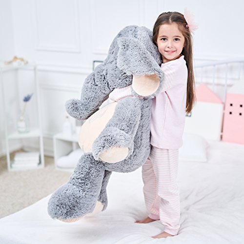 IKASA 100cm Elefante Juguete de Peluche Encantador Elefante Cojines