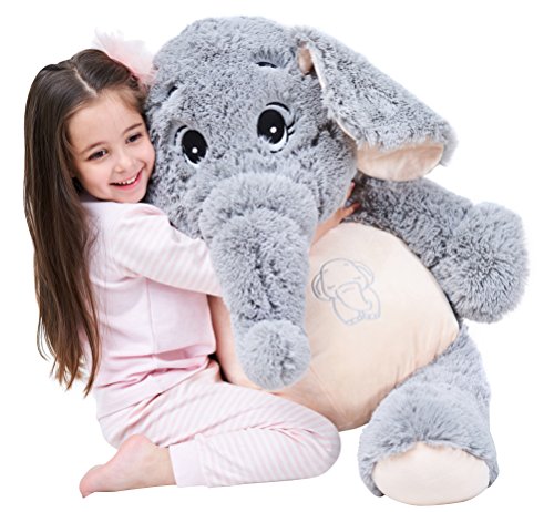 IKASA 100cm Elefante Juguete de Peluche Encantador Elefante Cojines