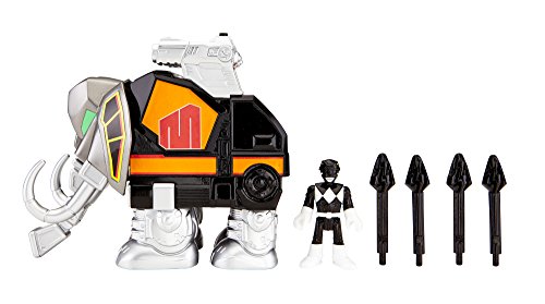 Imaginext CHJ07 Power Rangers Black Ranger and Mastodon Zord Figure