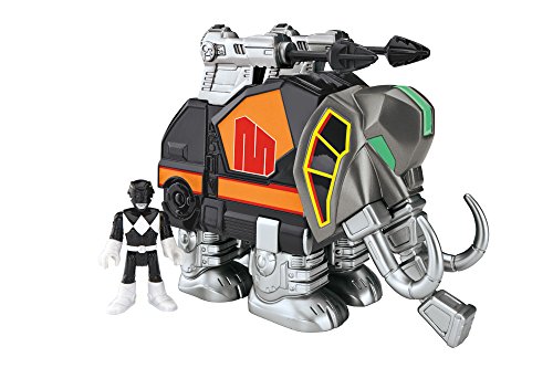 Imaginext CHJ07 Power Rangers Black Ranger and Mastodon Zord Figure