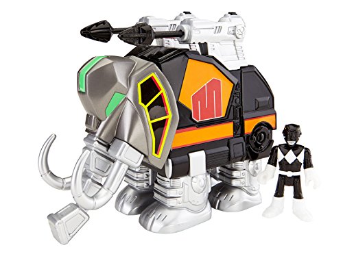 Imaginext CHJ07 Power Rangers Black Ranger and Mastodon Zord Figure