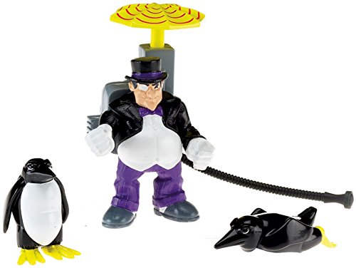 Imaginext M5646 – DC Super Friends Toy – Figura de pingüino con Paraguas Giratorio y pingüinos – Batman Villain Playset