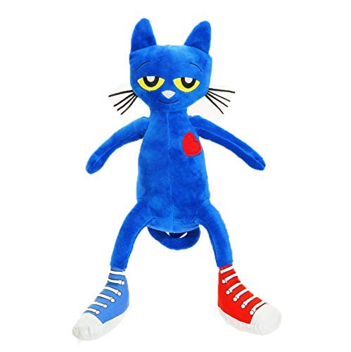 imahou Pete The Cat Stuffed Animals Peluches Muñeca, Peluche Animal Muñeca Suave Almohada para Dormir, Regalo de cumpleaños para niños Muñecas 35cm