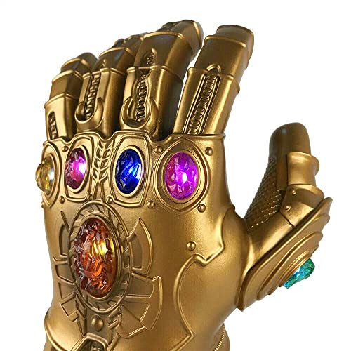 Infinity Gauntlet, Guantes Thanos para niños, guantelete infinito con luz LED, accesorios para fiesta de cosplay