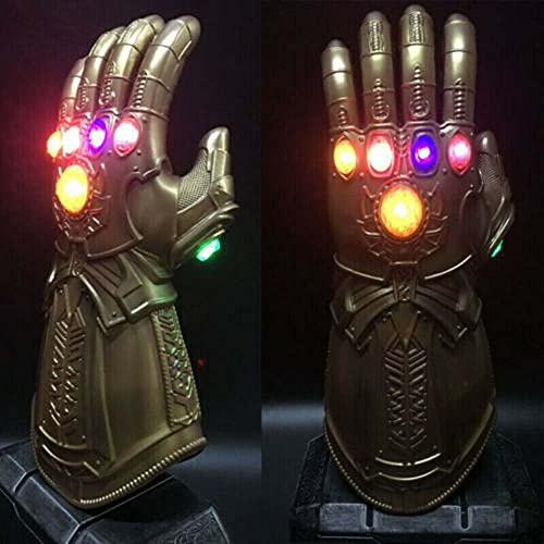 Infinity Gauntlet, Guantes Thanos para niños, guantelete infinito con luz LED, accesorios para fiesta de cosplay