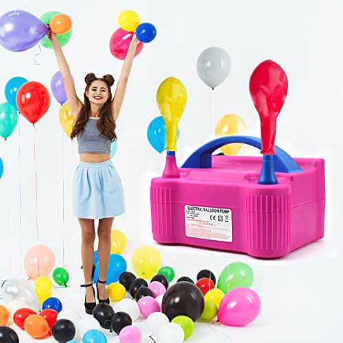 Inflador de Globos, Bomba Eléctrica Inflar Globos, Hinchador Globos Electrico 600W Alta Potencia Ideal Para Fiestas, Bodas, Cumpleaños Y Actividades Promocionales