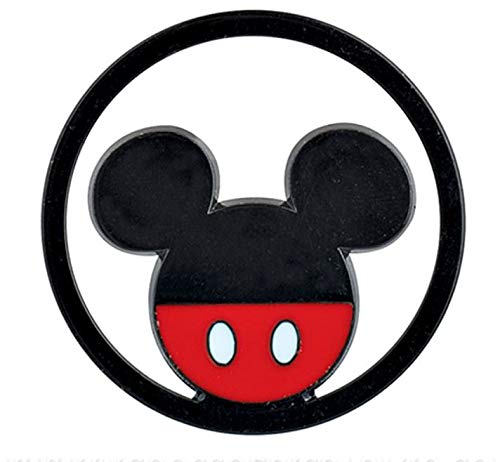 Ingrosso e Risparmio Accesorios firmados de Disney con colgante redondo con silueta de Mickey Mouse rojo y negro de metal, adornos para peladillas, bomboneras para cumpleaños (sin caja)