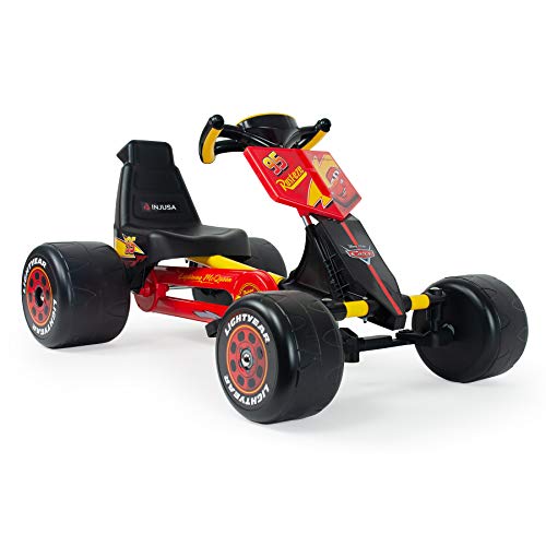 INJUSA- Go-Kart Special Cars Piñón Fijo Disney Rayo Mcqueen Infantil, Color Negro (4155)