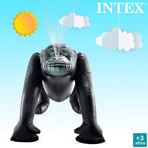 Intex 56595NP - Gorila hinchable INTEX, gigante, hinchable con aspersor, aspersor agua niños, 170x170x185 cm, inflable gigante, juego aire libre, hinchables animales