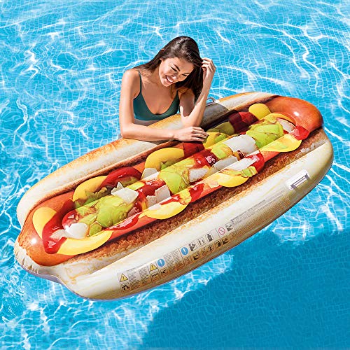 Intex 58771EU - Hinchable con forma de Hot Dog y asas, Multicolor