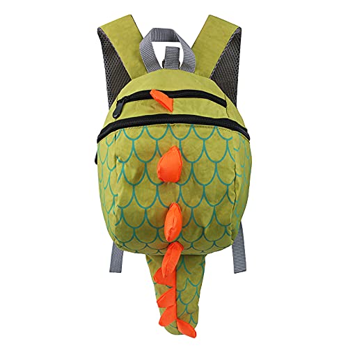 IONOKO Mochila Infantil Anti Perdida Arnés de Seguridad Mochila Guarderia Niña Dibujos Animados Mochila Dinosaurio Niño Lindo, Verde