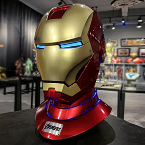 Iron Man 1: 1MK7 Máscara de Casco de Control por Voz/Apertura/Cierre Manual/Casco de Control Remoto-Tamaño Real