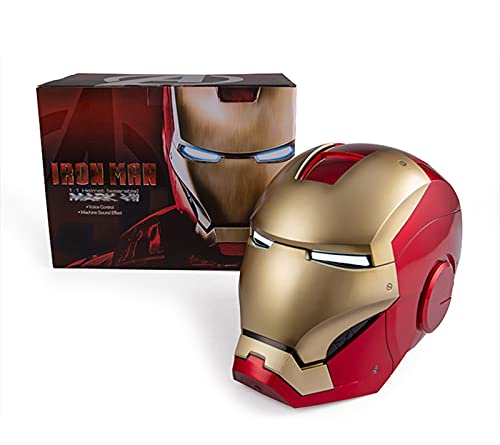 Iron Man 1: 1MK7 Máscara de Casco de Control por Voz/Apertura/Cierre Manual/Casco de Control Remoto-Tamaño Real