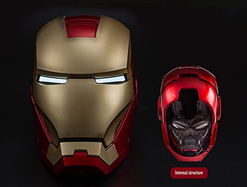 Iron Man 1: 1MK7 Máscara de Casco de Control por Voz/Apertura/Cierre Manual/Casco de Control Remoto-Tamaño Real