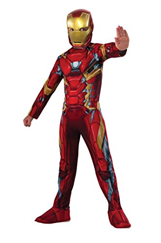 IRONMAN- Captain America Iron Man Classic Civil War Disfraz para niños, M (Rubie's 620581)