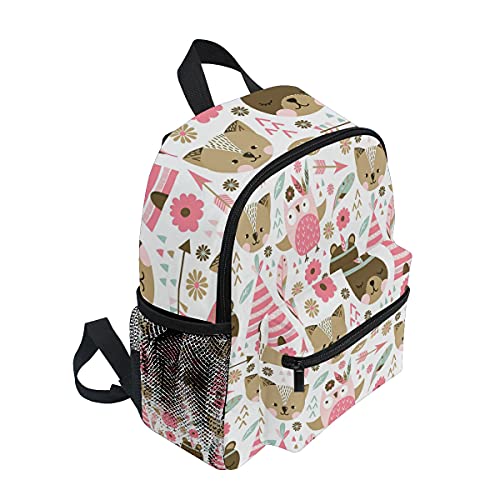 ISAOA - Mochila para niñas, diseño de animales rosas, mochila para guardería, preescolar, para pañales, minimochila con correa para el pecho