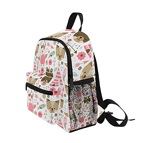 ISAOA - Mochila para niñas, diseño de animales rosas, mochila para guardería, preescolar, para pañales, minimochila con correa para el pecho