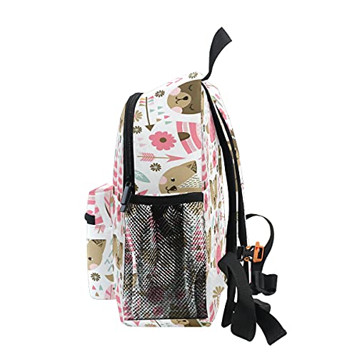 ISAOA - Mochila para niñas, diseño de animales rosas, mochila para guardería, preescolar, para pañales, minimochila con correa para el pecho