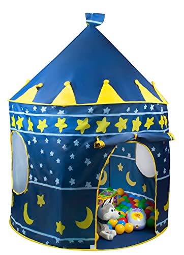 ISO TRADE Carpa para niños - Castillo / Palacio para casa y jardín - Azul #1163