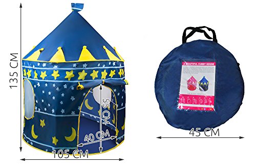 ISO TRADE Carpa para niños - Castillo / Palacio para casa y jardín - Azul #1163