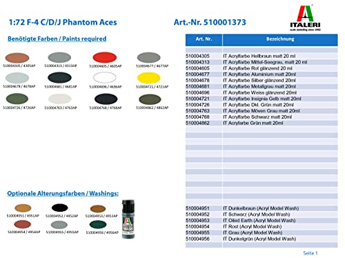 Italeri 1373 1: 72 F de 4 C/D/J Phantom Aces