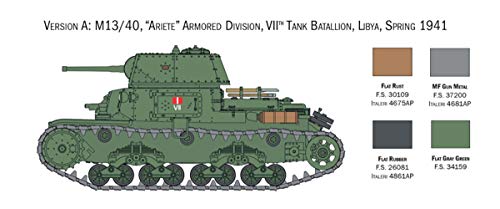 Italeri 15768 Italian Tanks – Semivientos M13/40 – M14/41 – M40 – M41, Escala 1:56