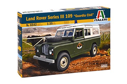 Italeri 6542 1:35 Land Rover 109" Guardia Civil-Modelo de Suelo, Hobby, Pegado, Kit de plástico, detallado, Multicolor