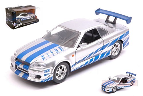 Jada Toys JADA97184 Brian's Nissan Skyline GT-R R34 2002 Fast & Furious 7 1:32 Compatible con