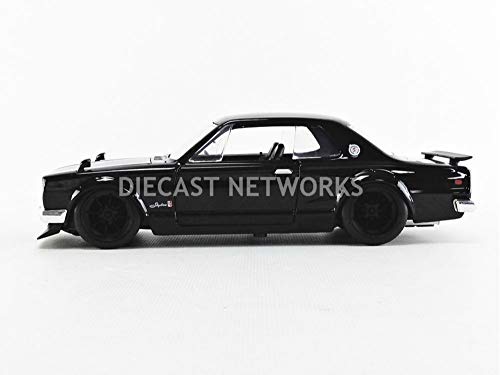 Jada Toys – Nissan – Skyline 2000 GTR Coche de ferrocarril de Collection, 99686bk, Negro