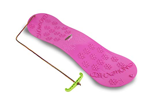 Jamara 460393-Snow Play 72cm Fucsia – Construcción aerodinámica, Cuerda, Patines deslizantes Snowboard, Color Rosa (460393)