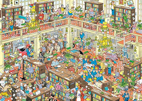 Jan van Haasteren The Library 1000 pcs Puzzle - Rompecabezas (Puzzle rompecabezas, Comics, Niños y adultos, Niño/niña, 12 año(s), Interior)