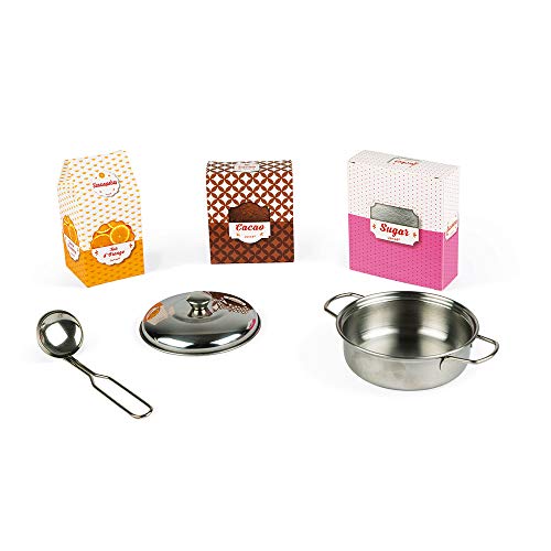 Janod- Cancy Chic Cocina para Niños, Color rosa/blanco (Juratoys J06554)