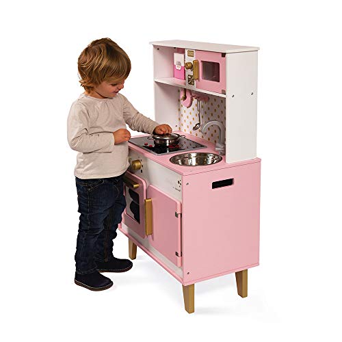 Janod- Cancy Chic Cocina para Niños, Color rosa/blanco (Juratoys J06554)