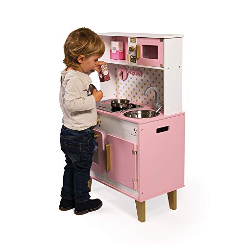 Janod- Cancy Chic Cocina para Niños, Color rosa/blanco (Juratoys J06554)