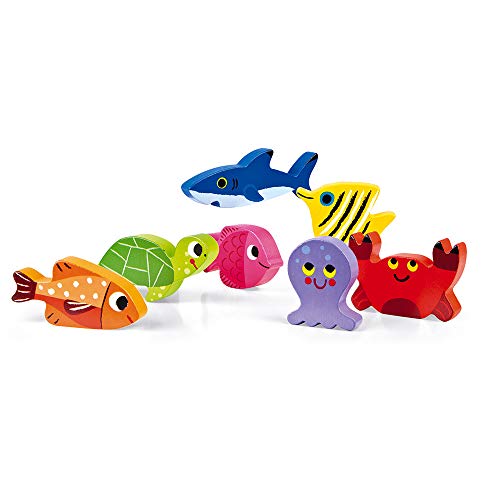 Janod- Chunky Chunque puzzle submarino (j07056), Multicolor (8507056)