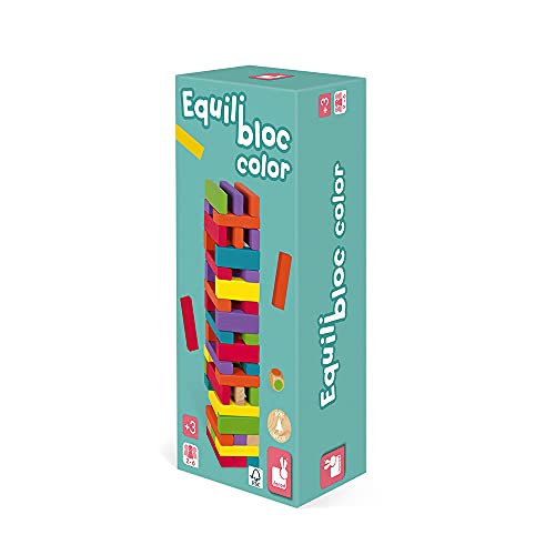 Janod-J02012 Torre De Color Equilibloc, Multicolor (J02012)