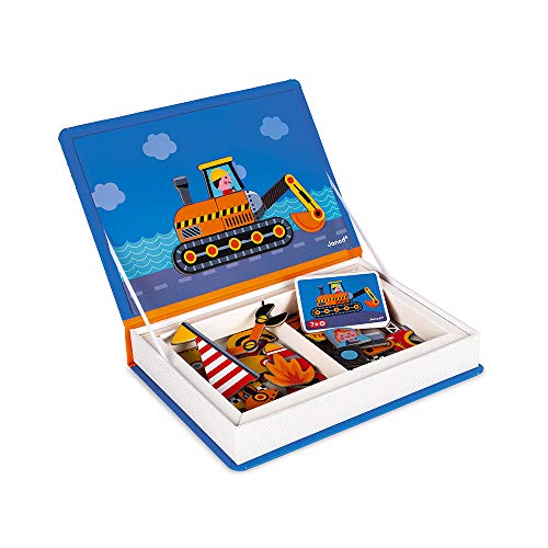 Janod - Magneti'Book Bolidos Juego Educativo, Multicolor (J02715)